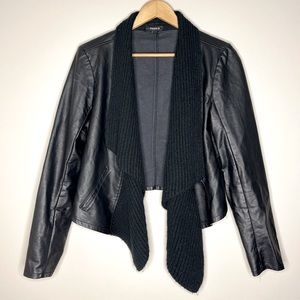 Torrid Moto Faux Leather Sweater Coat